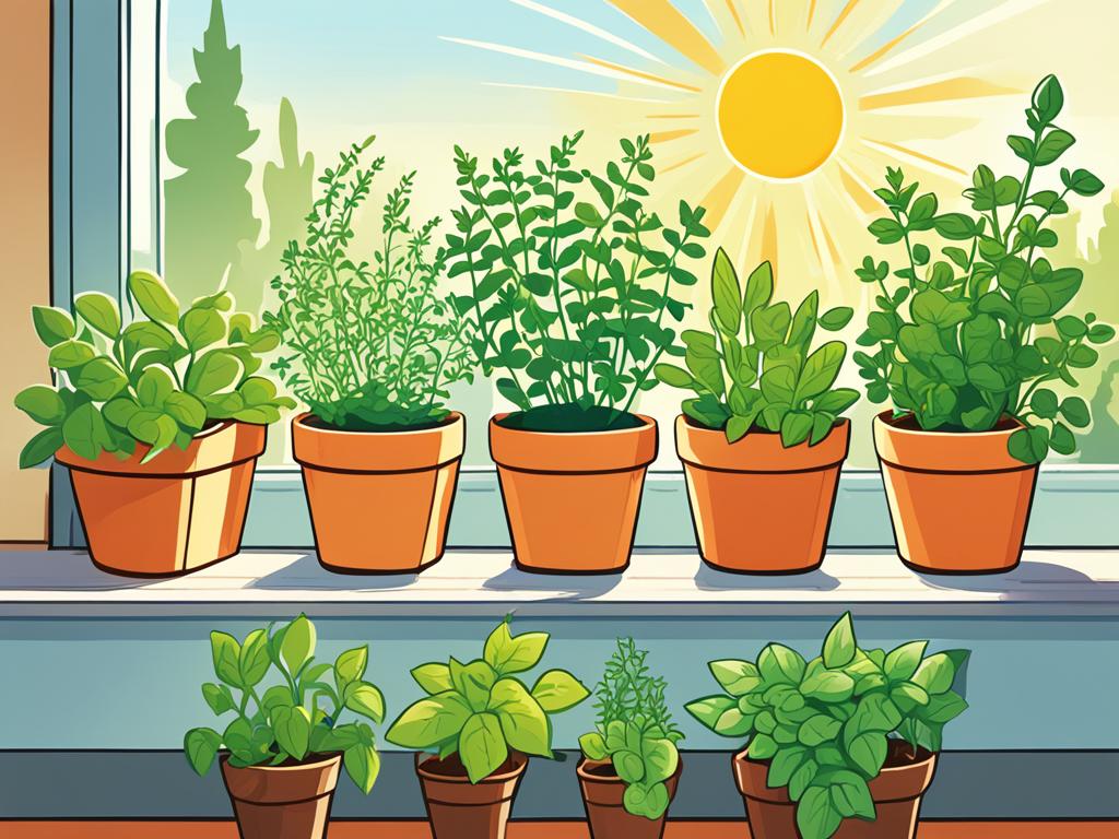 Adequate light for herb garden