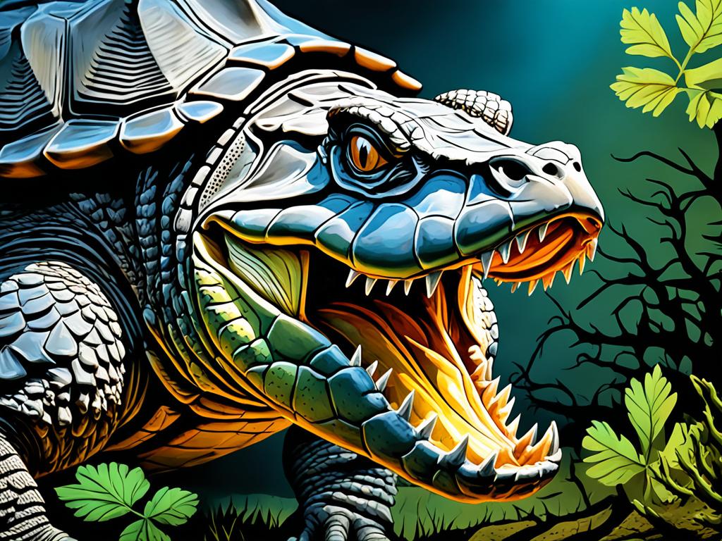 Alligator snapping turtle lure mechanism