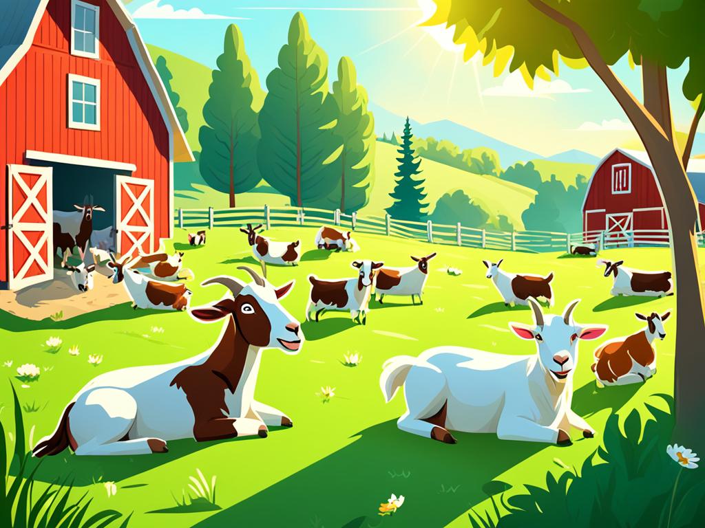 Dairy goats on a farm Dairy goats on a farm