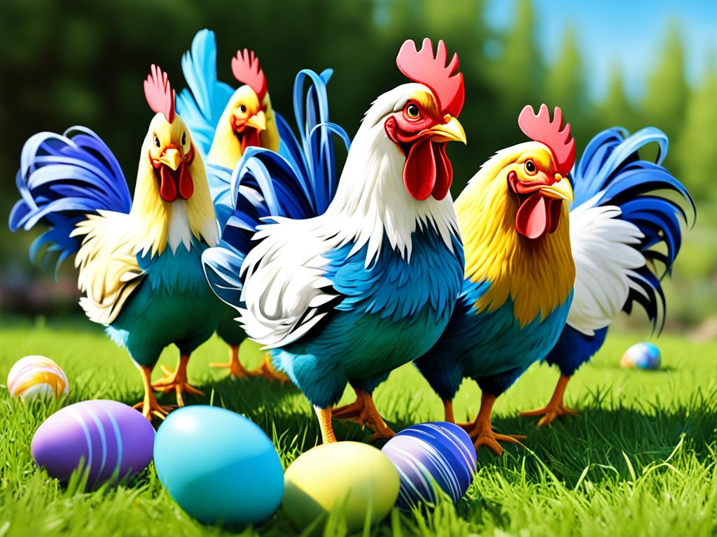 Easter Egger chickens Easter Egger chickens