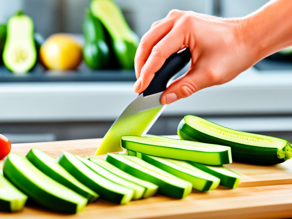 Freezing sliced zucchini Freezing sliced zucchini