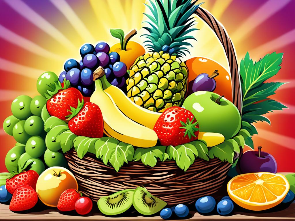 Fresh fruit and vegetables on display