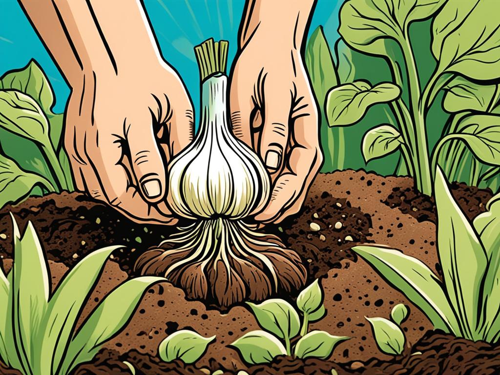 Garlic excavation methods
