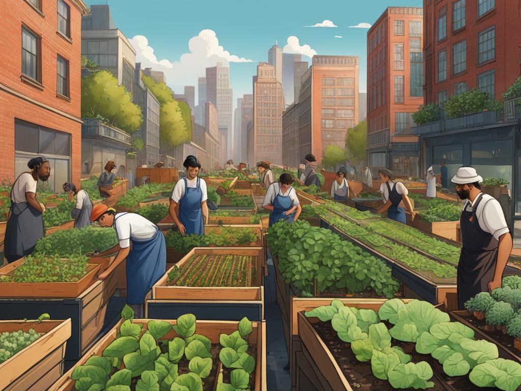 Historical Urban Farming Visual Representation Historical Urban Farming Visual Representation