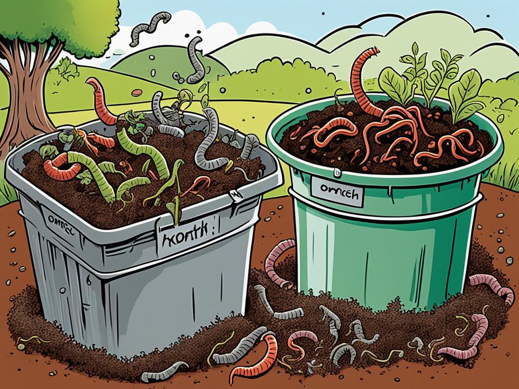 Organic matter transforming into compost