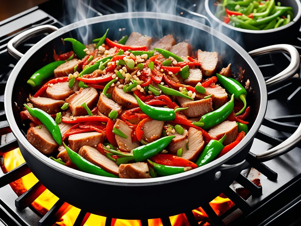 Twice Cooked Pork Sichuanese Dish