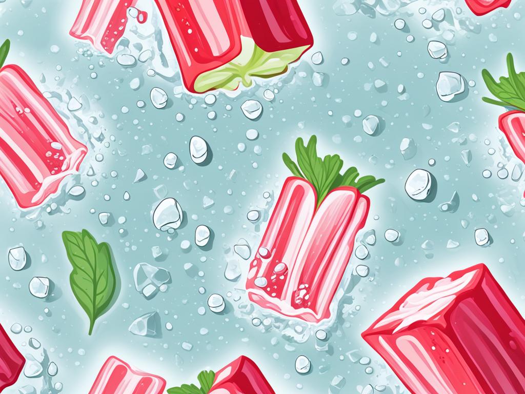 freeze fresh rhubarb raw