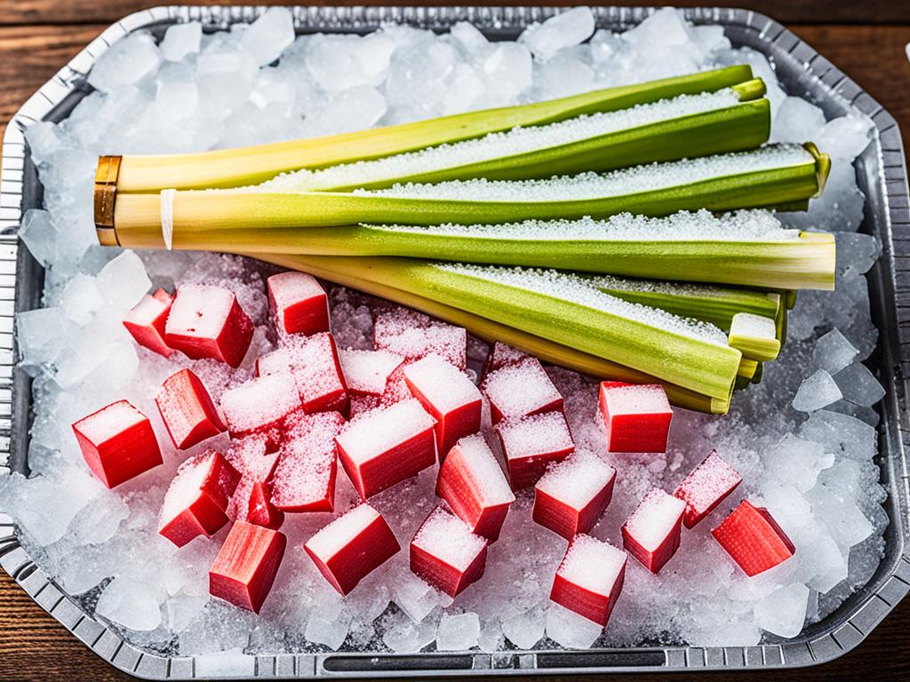 freeze rhubarb raw or cooked