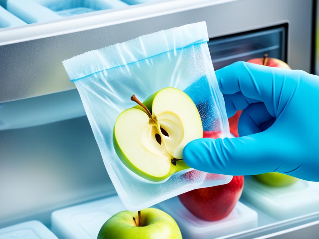 freezing apples