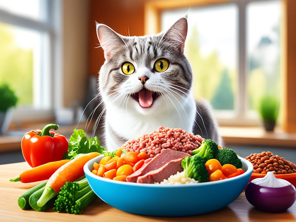 homemade cat food with meat and rice