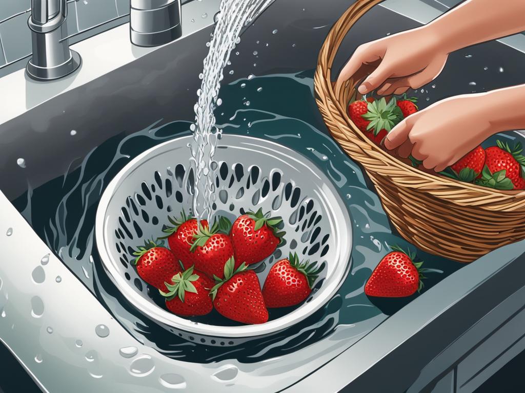 prepare strawberries