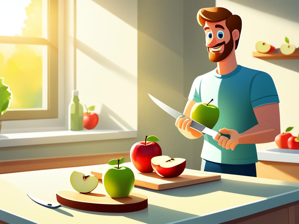 preparing apples for drying
