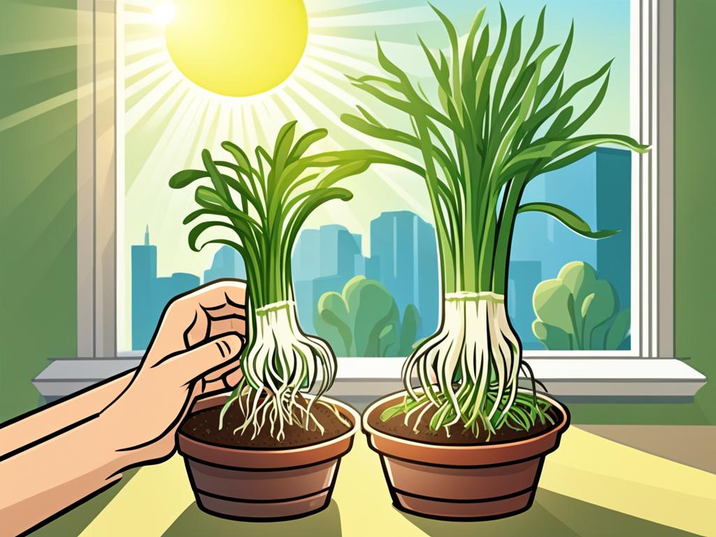 repotting green onions