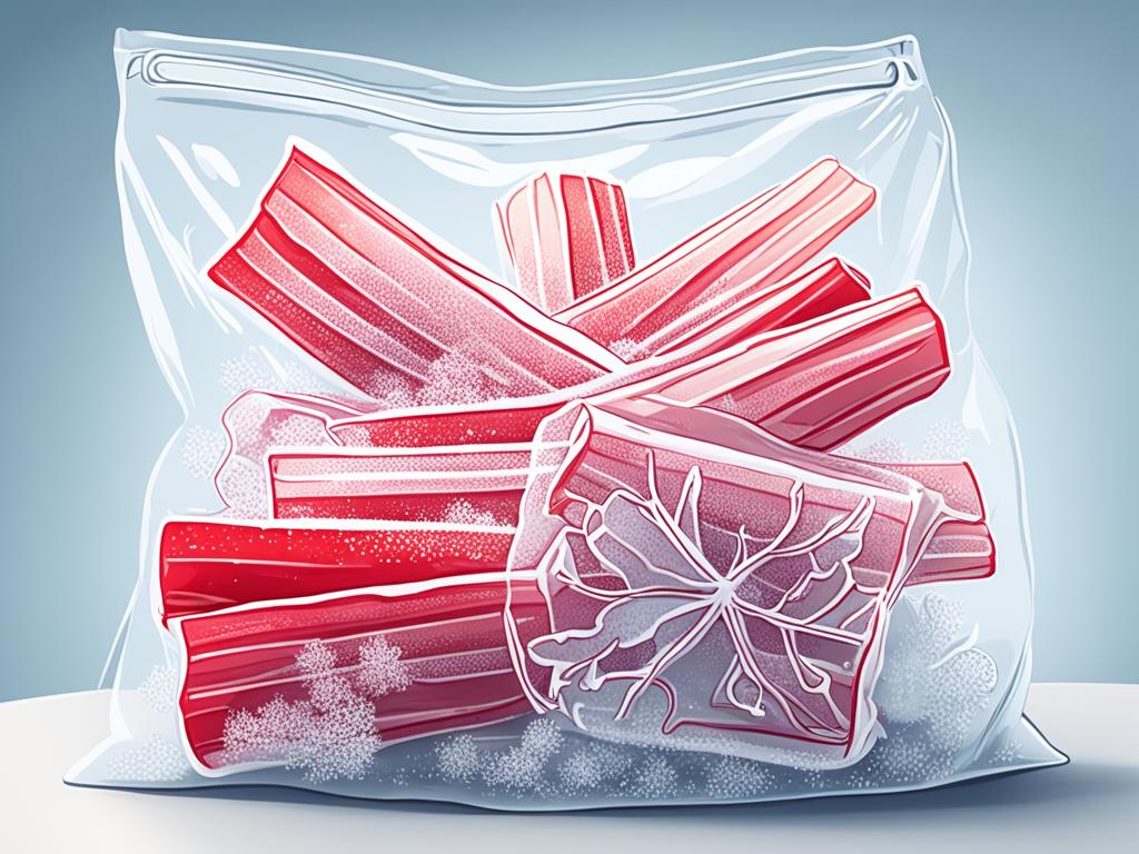 shelf life of frozen rhubarb