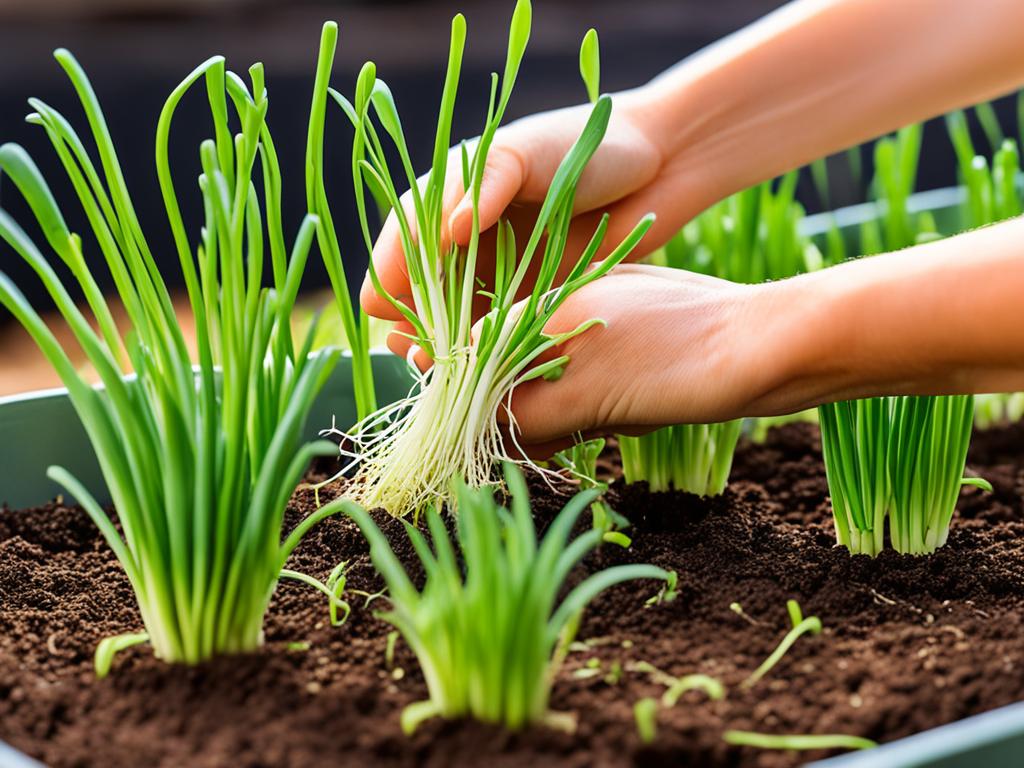 thinning green onions