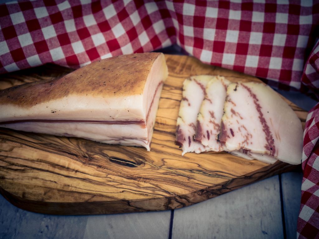 rustic pancetta slab